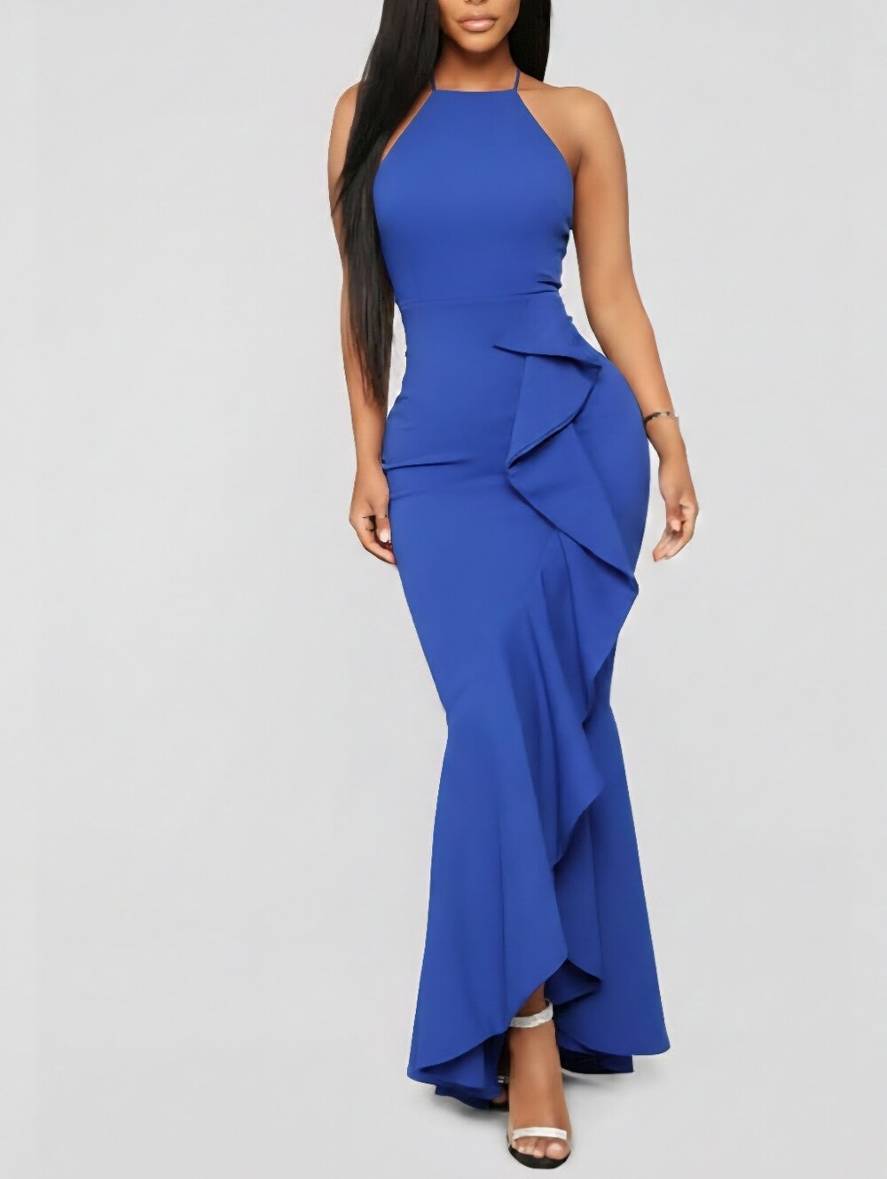 XS Royal Blue Halter Long Evening Dress - Fashion Nova Deserve More